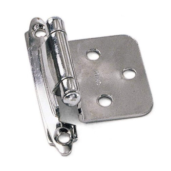 Laurey 28726 No Offset Polished Chrome Semi Concealed Cabinet Hinges 1 Count Pack Of 1