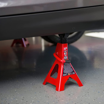 Big Red T43202 Torin Heavy Duty Steel Jack Stands 3 Ton 6 000 Lb Capacity Car Lifting Stand 1 Pair Not Suitable For Suv Truc