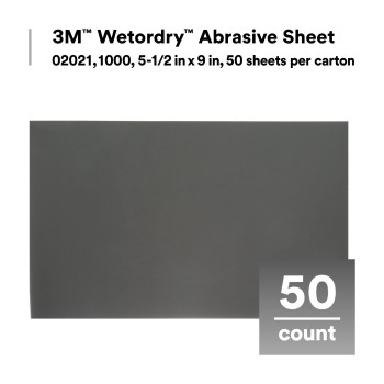 3M Wetordry Abrasive Sheet 401Q 02023 1500 Grit 5 12 In X 9 In 50 Sheets Fast Cutting Auto Body Sanding Paint Finishing