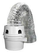 Dundas Jafine Tdidvkzw Indoor Dryer Vent Kit With 4Inch By 5Foot Proflex Duct 4 Inch White