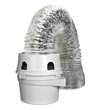 Dundas Jafine Tdidvkzw Indoor Dryer Vent Kit With 4Inch By 5Foot Proflex Duct 4 Inch White