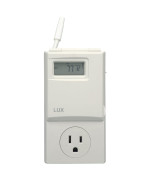 Lux Win100 Programmable 52 Day Thermostat Plugin Line Voltage Batteries Included