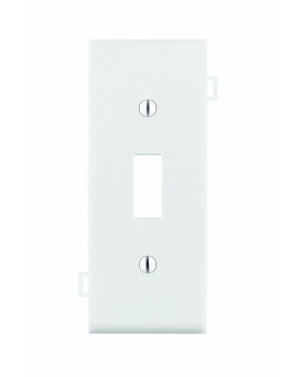 Leviton Psc1W 1Gang Toggle Device Switch Wallplate Sectional Thermoplastic Nylon Device Mount Center Panel White