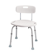 Carex Shower Chair With Back Bath Chair And Shower Seat For Elderly Handicap And Disabled 350Lbs Easy Assembly