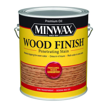 Minwax 710860000 Finish Penetrating Interior Wood Stain 1 Gallon Pack Of 1 250 Voc Sedona Red