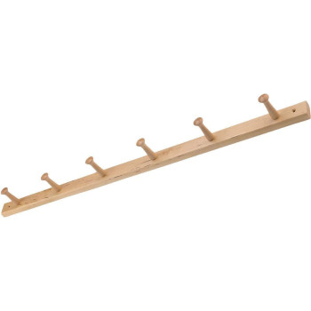 Idesign Wood Wall Mount Coat Rack With 6 Pegs For Mudroom Entryway Kitchen Closet And More 323 X 28 X 15 Natural W