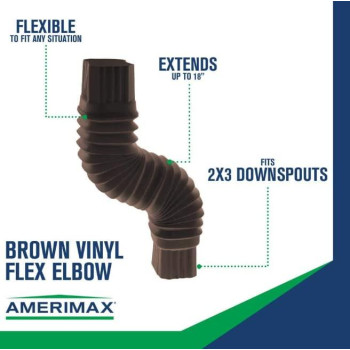 Amerimax Home Products Fba3708419 Elbow 2X3 Inch Pack Of 1 Brownbrown