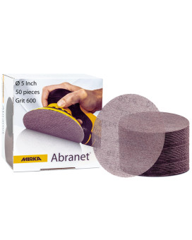 Mirka 9A232600 5Inch 600 Grit Mesh Abrasive Dust Free Sanding Discs Box Of 50 Discs