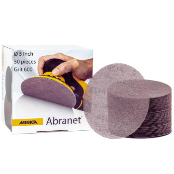 Mirka 9A232600 5Inch 600 Grit Mesh Abrasive Dust Free Sanding Discs Box Of 50 Discs