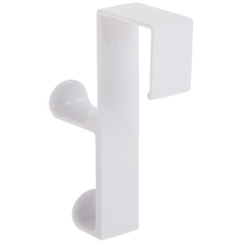 Idesign Over The Door Organizer Hook For Coats Hats Robes Towels Double Hook White