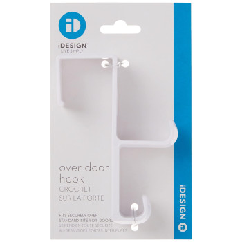 Idesign Over The Door Organizer Hook For Coats Hats Robes Towels Double Hook White