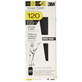 3M Propak Drywall Sanding Paper 25 Sheets 120 Grit 42 In X 1125 In Precut Sheet Fit Most Drywall Sanding Tools Heavydu