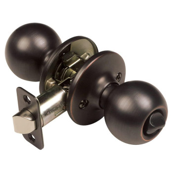 Design House 791590 Ball 2Way Adjustable Privacy Door Knob Oil Rubbed Bronze 1Pack