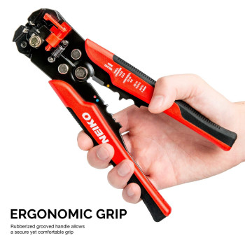 Neiko 01924A 3In1 Automatic Wire Stripper Cutter And Crimping Tool Auto Selfadjusting Pliers That Cut Up To 10 Awg