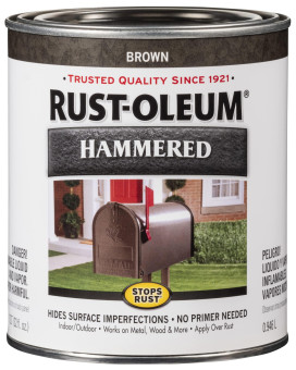 Rustoleum 239073 Stops Rust Hammered Finish Paint Quart Brown 32 Fl Oz Pack Of 1