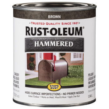 Rustoleum 239073 Stops Rust Hammered Finish Paint Quart Brown 32 Fl Oz Pack Of 1