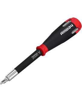 Allway Sd41 5In1 Lightweight Safety Shockproof Screwdriver With 4 Bits