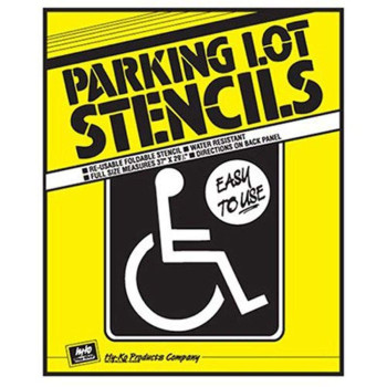 Hyko Products Pls10 Handicap Parking Lot Stencil 325 X 25 White