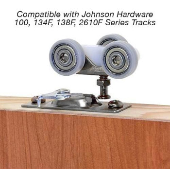 Johnson Hardware Sliding Doorpocket Door Hanger Ball Bearing 11251 Inch Wheel 200 Lb Capacity