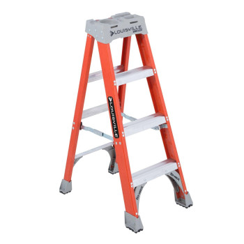 Louisville Ladder 4Foot Fiberglass Step Ladder 300Pound Load Capacity Type Ia Fs1504