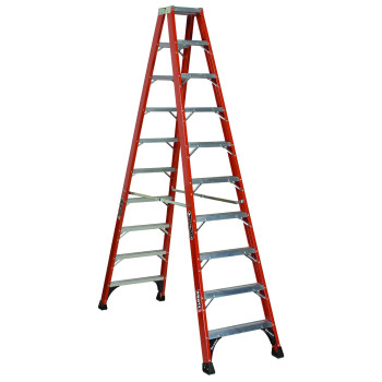 Louisville Ladder 10Foot Fiberglass Twin Front Step Ladder 375Pound Load Capacity Type Iaa Fm1410Hd