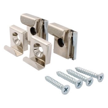 Crl Polished Chrome Plastic Lined Mirror Mounting Clips 4 Clips Per Set