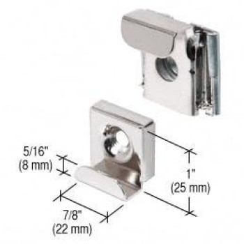 Crl Polished Chrome Plastic Lined Mirror Mounting Clips 4 Clips Per Set