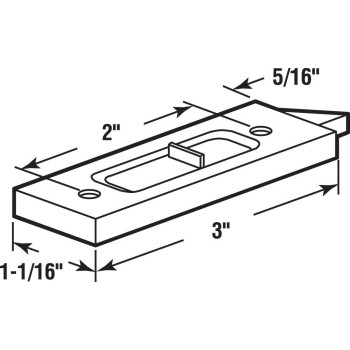 Primeline F 2598 White Vinyl Vertical Hung Sliding Window Lock Single Pack