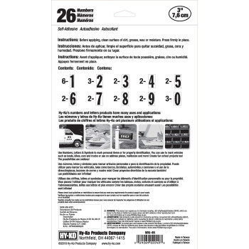 Hyko Prod Mm4N26 Boat Number Assortment