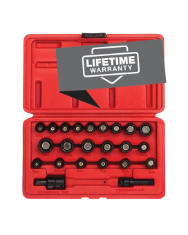 Sunex Tools 1818 14Inch Drive Magnetic Fractional And Metric Impact Socket Set Inchmetric Standard 6Point Crmo 316In