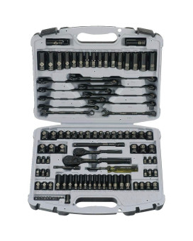 Stanley Drive Socket Set Black Chrome Laser Etched 99Piece 92839