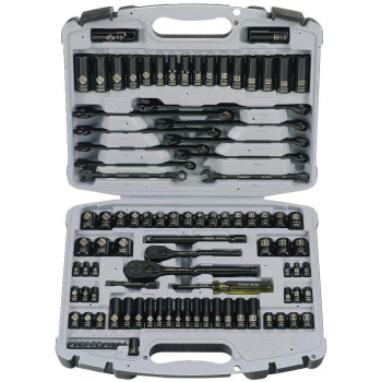 Stanley Drive Socket Set Black Chrome Laser Etched 99Piece 92839