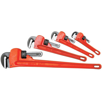 Performance Tool W1136 4Pc Heavyduty Adjustable Straight Pipe Wrench 8 10 14 24Inch