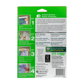 Duck 286218 Extra Large Patio Door Shrink Film Window Insulation Kit 1 Crystal Clear