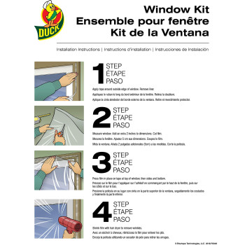 Duck 286218 Extra Large Patio Door Shrink Film Window Insulation Kit 1 Crystal Clear