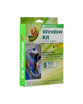 Duck Brand Indoor 5Window Shrink Film Insulator Kit 62Inch X 210Inch 286217