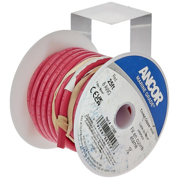 Ancor 111502 Tinned Copper Wire 8 Awg 8Mm2 Red 25Ft