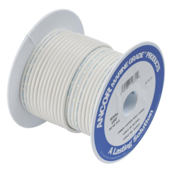 Ancor 182903 Marine Grade Electrical Primary Tinned Copper Boat Wiring 16Gauge White 25Feet