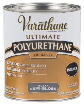 Rustoleum 6041H Oilbased Ultimate Polyurethane Quart Semigloss Finish 32 Fl Oz