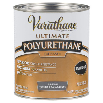 Rustoleum 6041H Oilbased Ultimate Polyurethane Quart Semigloss Finish 32 Fl Oz