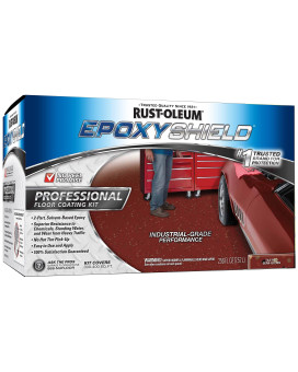 Rustoleum 238468 Epoxy Shield Esh06 Professional Based Floor Coating Kit Liquid Tile Solvent Like 263 Gl Voc Tile Red