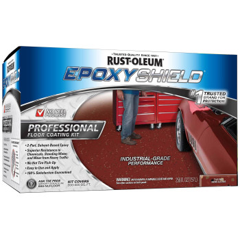 Rustoleum 238468 Epoxy Shield Esh06 Professional Based Floor Coating Kit Liquid Tile Solvent Like 263 Gl Voc Tile Red