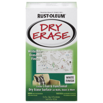 Rustoleum 241140 Specialty Dry Erase Brushon Paint Kit White 16 Fl Oz Pack Of 1