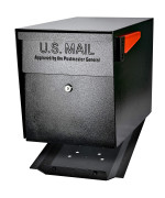 Mail Boss 7106 Curbside Steel Post Mount Security Locking Mailbox Black Extra Large 21 In D X 11125 In W X 1375 In H