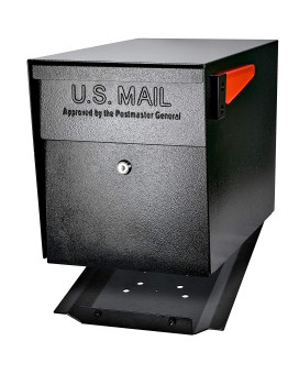 Mail Boss 7106 Curbside Steel Post Mount Security Locking Mailbox Black Extra Large 21 In D X 11125 In W X 1375 In H