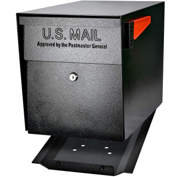 Mail Boss 7106 Curbside Steel Post Mount Security Locking Mailbox Black Extra Large 21 In D X 11125 In W X 1375 In H