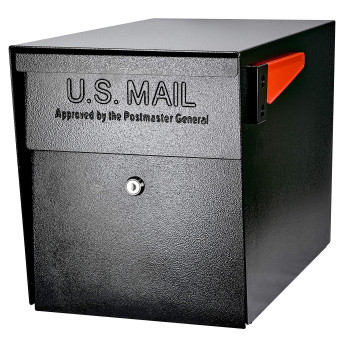 Mail Boss 7106 Curbside Steel Post Mount Security Locking Mailbox Black Extra Large 21 In D X 11125 In W X 1375 In H