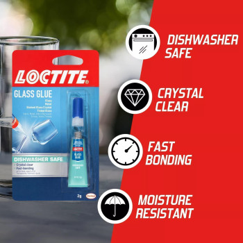 Loctite Glass Glue 2 Gram Tube 1 Pack Clear Superglue For Glass Plastic Wood Metal Crafts Repair Instant Glue Adhesi