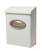 Gibraltar Mailboxes Designer Locking Medium Capacity Galvanized Steel White Wallmount Mailbox Dvkw0000 97 X 44 X 126 Inch