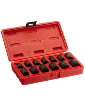 Sunex Tools 3675 38Inch Drive Standard Metric 12 Point Impact Socket Set 13Piece